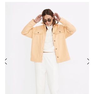 Brushed Herringbone Knit Shirt Jacket size xs